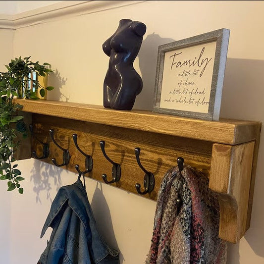 Rustic Wall Mounted  Coat Rack