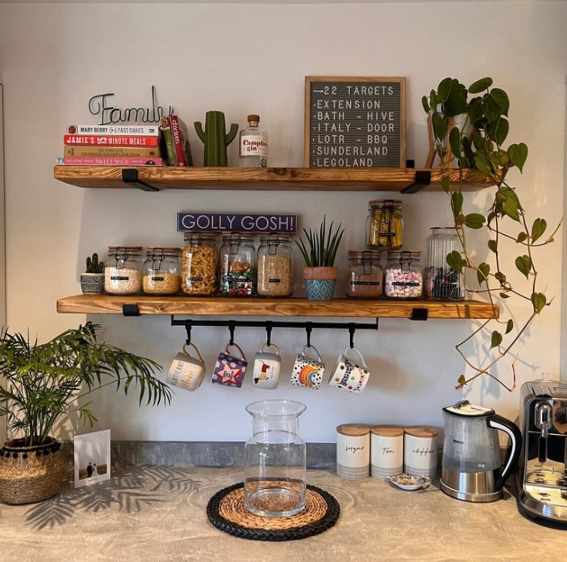 Kitchen Shelves  (22cm Depth, 50-120cm Length)